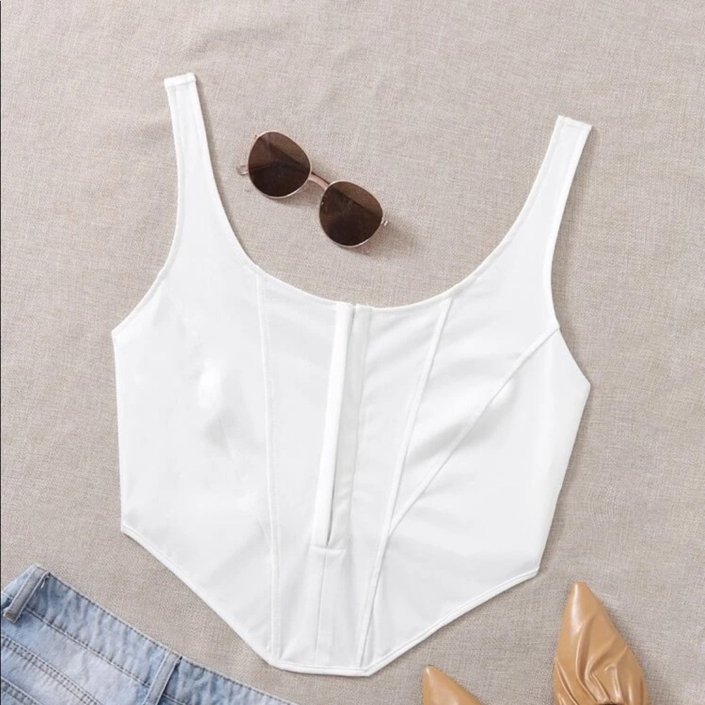 Asymmetrical corset top